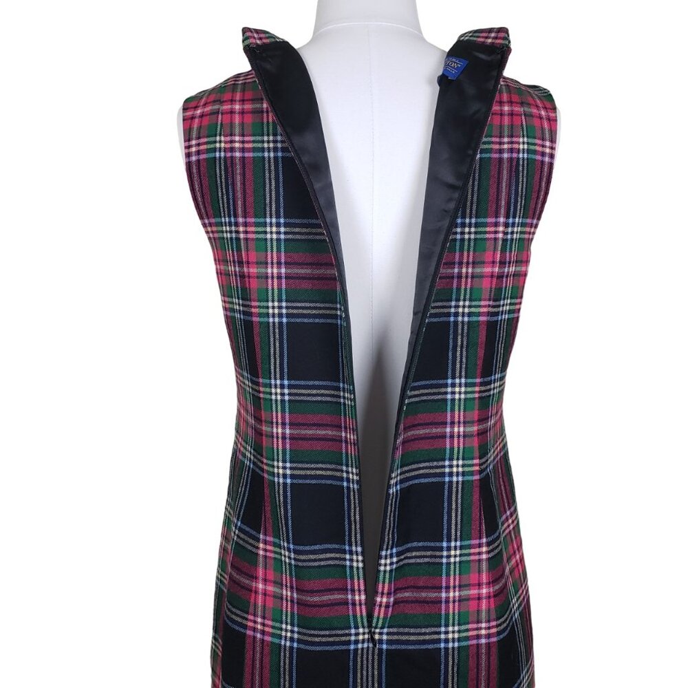 Pendleton Sheath Lined Plaid Dress 6 Wool Plaid Classic Style Like New Condition - Picture 6 of 11